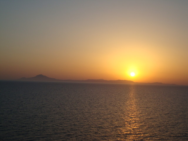 Sonnenuntergang über Santorini