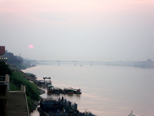 Nong Khai - Sonnenuntergang Mekong