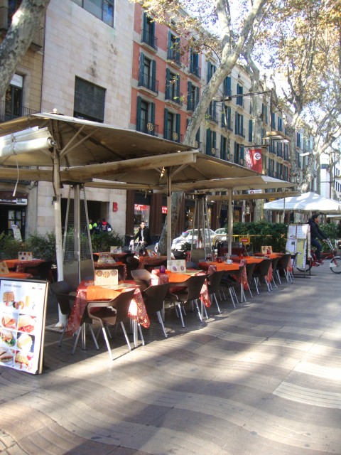 Café und Restaurant auf der La Rambla
