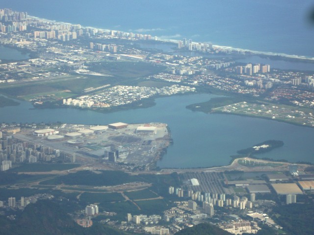 Barra da Tijuca vom Flugzeug aus