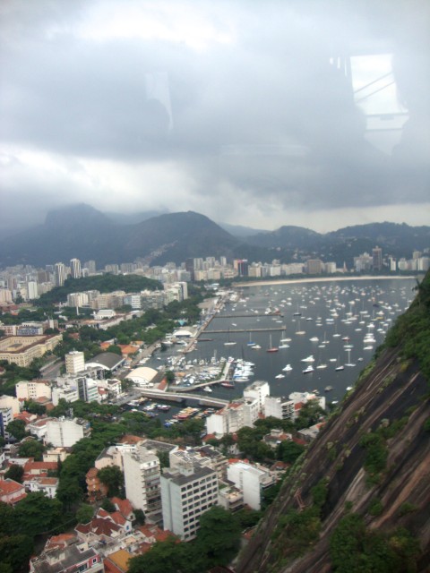 Blick auf Botafogo auf der Gondel